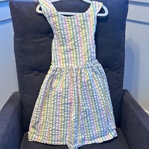 Mini Boden Pastel Striped Jumpsuit